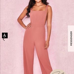 House of CB Abbi jumpsuit in rose pink